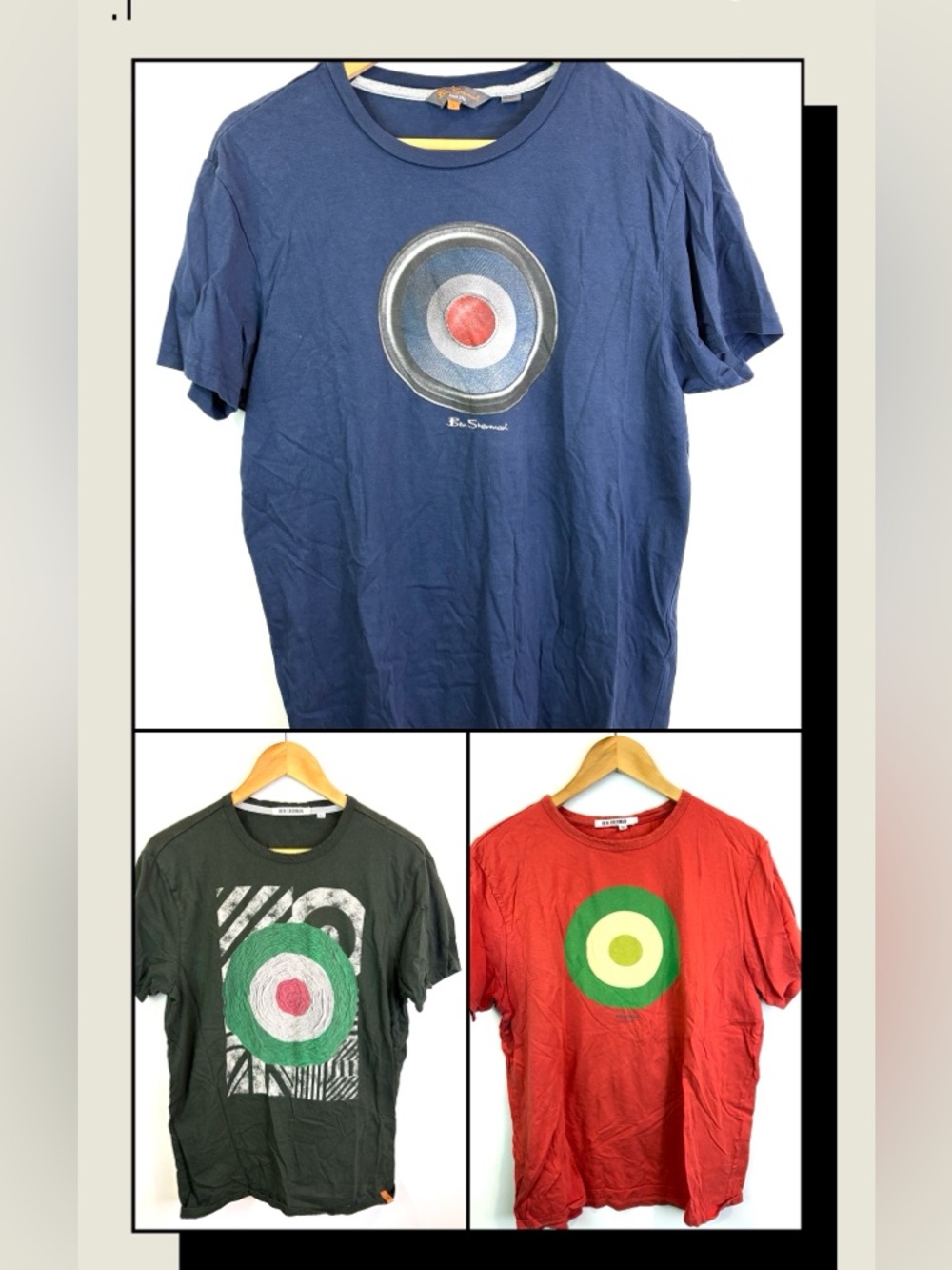 3 Ben Sherman Tshirts with Target Graphic size L